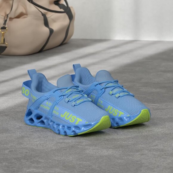 Women's Light Blue Green Running Walking Tennis Blade Athletic Sneakers Shoes - Picture 3 of 7